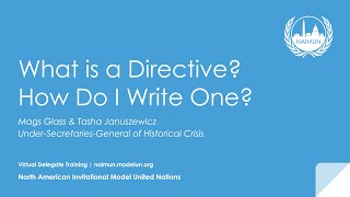 Virtual Delegate Training: What Is a Directive? How Do I Write One?