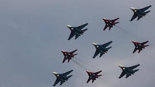 Russian Knights (Su-35) and Swifts (MiG-29) 30th anniversary