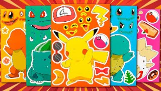 POKEMON STICKER BOOK COLLECTION | FUN STICKER ACTIVITY WITH PIKACHU, CHARIZARD & MEOWTH