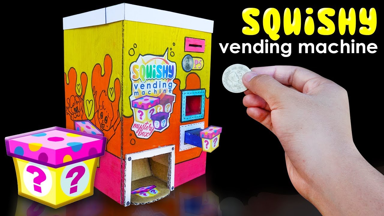 Coin-Operated Squishy Vending Machine From Cardboard | Mystery Boxes ...