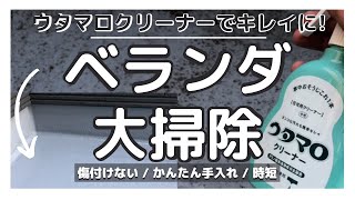 【ベランダ掃除】戸建てベランダをウタマロクリーナーで簡単綺麗！