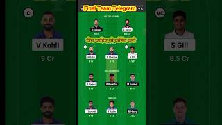 India vs Newzealand dream11 team today match  ind vs nz dreams 11 Team