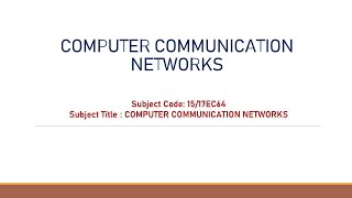 COMPUTER COMMUNICATION NETWORKS (15/17EC64)- DCF and PCF