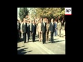 SYND 6 11 77 PRESIDENT SARKIS ARRIVES IN SYRIA AND IS MET BY ASSAD