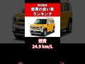 【軽自動車】燃費の良い車ランキング 軽自動車 燃費 shorts