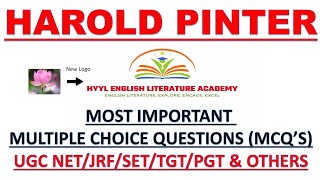 HAROLD PINTER/MCQs/UGC NET JRF/SLET/TGT/PGT/ENGLISH LITERATURE