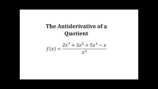 El antiderivado de un polinomio dividido por un monomio