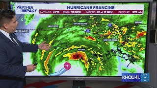 Update on Hurricane Francine at 3 p.m. on Sept. 11, 2024