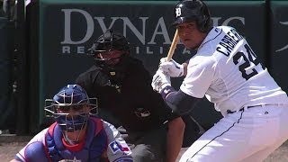 TEX@DET: Miggy's RBI double puts Tigers on the board