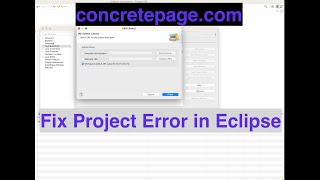 Fix Project Error in Eclipse