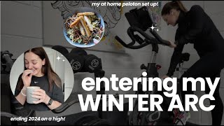 Let's get into our WINTER ARC 💪 At home Peloton set up (app+) and goals to finish 2024 strong