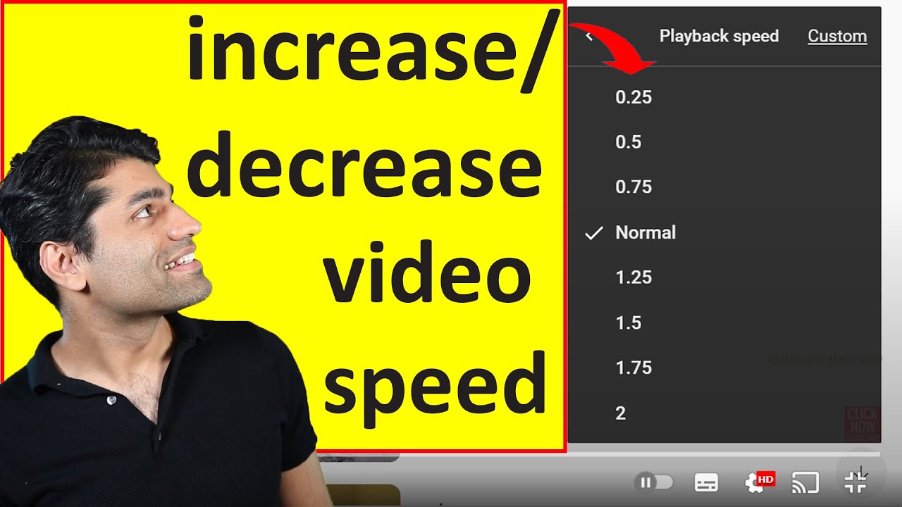 How To Increase Or Decrease YouTube Video Speed - YouTube