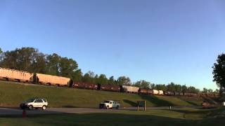 CSX manifest Q405 28 and VRE 310 Massaponax, VA 4 29 15