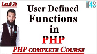 PHP Tutorial in Urdu | Hindi | User Defined Functions in PHP