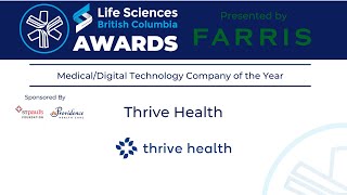 2022 LSBC Awards Presented by Farris - Medical/Digital Technology Company of the Year- Thrive Health