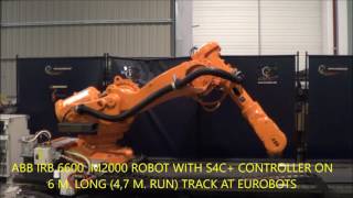 ABB IRB 6600 ROBOT WITH S4C+ CONTROLLER ON 6M  TRACK AT EUROBOTS