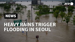 Heavy rains trigger flooding along Seoul's Han river | AFP