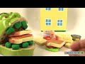 shrek mange un sandwich déjeuner jeu d’imitation à découper