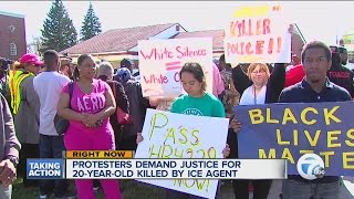Protest following ICE shooting
