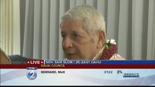 1st printout: State Sen. Sam Slom, R, East Oahu