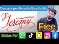 Jeremy Name Signature Calligraphy Status | How to Cursive write with cut Marker #jeremy @jeremy