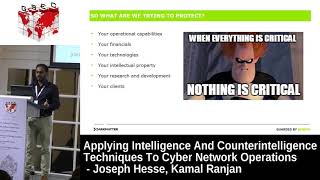 #HITBGSEC 2017 CommSec D2 - Intelligence And Counterintelligence Techniques - J. Hesse \u0026 K. Ranjan