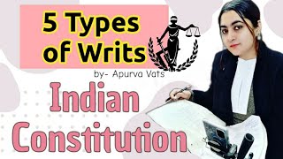5 Types of Writs (Tips & Tricks) / रिट के 5 प्रकार / Article 32 & 226 constitutional remedies polity