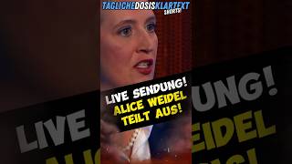 SO WIRD ES GEMACHT! PUNKT! Alice Weidel teilt aus!