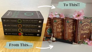 REBINDING The Lord Of The Rings and The Hobbit Into LEATHER Bound Books! |DIY, Bookbinding|