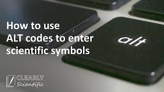How to use ALT codes to enter scientific symbols