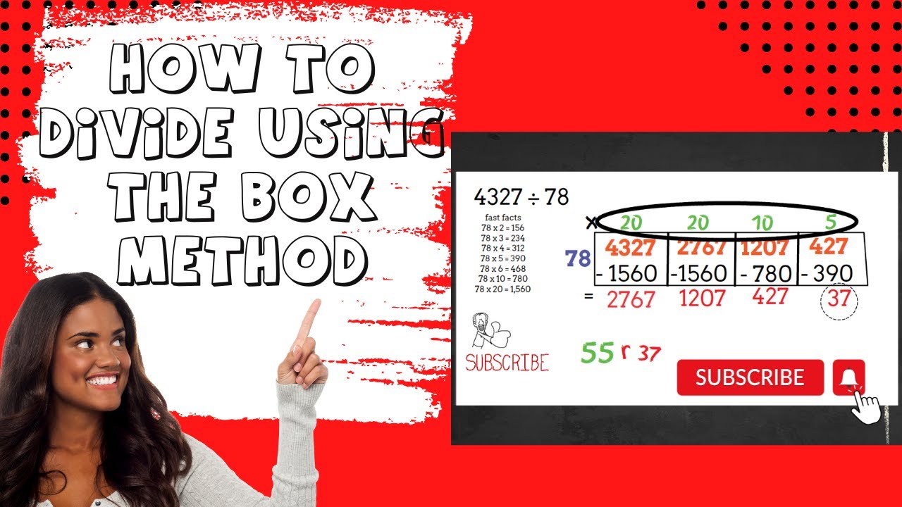 Divide Using The Box Method | Division Common Core Easy Strategy | 4 ...