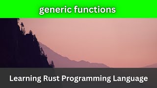 Generic Functions | Rust Language