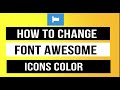 How to Change Font Awesome icons Color using HTML & CSS