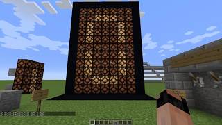 BCD to 7 Segment LED Display Decoder Circuit in Minecraft