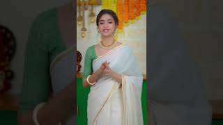 Onam Ashamsakal #keerthysuresh #cookd #onam2022