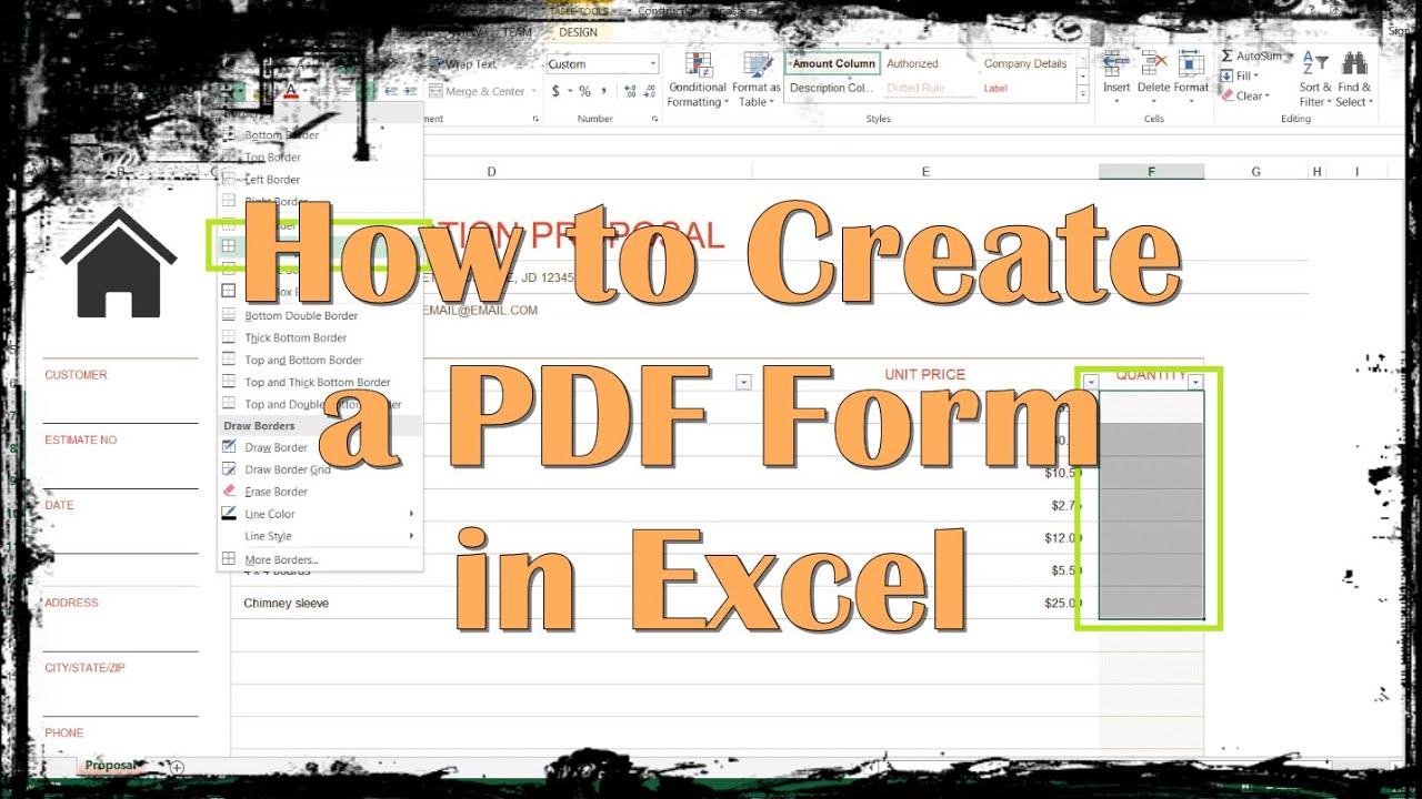 Building A Fillable Form In Excel Printable Forms Free Online