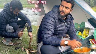 Camping In Heavy Rain 🏕 Cooking In Hail Storm | Idrees Mir