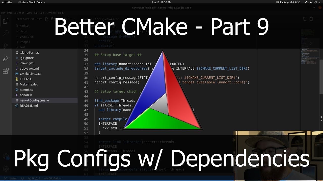 Better CMake Part 9 -- Package Configs With External Dependencies - YouTube