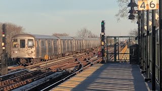 New York City Subway: R46 A trains at 80th Street (HD)