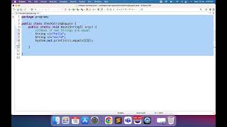 Check String equals method | Java