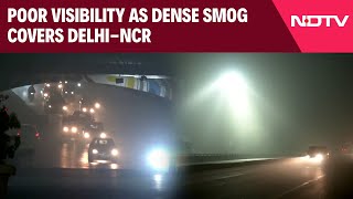 Delhi Smog Video | Dense Smog Envelops Delhi-NCR As AQI Breaches 400-Mark