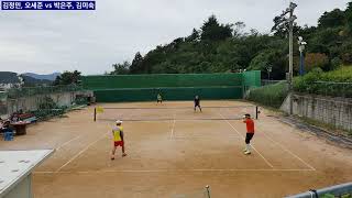 진해정구장 김정민, 오세준 vs 박은주, 김미숙 연습게임 01 #소프트 테니스#정구#soft tennis#ソフト・テニス