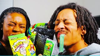 TRYING THE MOST SOUR CANDY IN THE WORLD!!