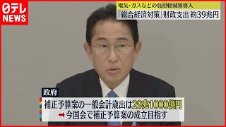 【総合経済対策】財政支出  約39兆円…28日夕方に閣議決定へ