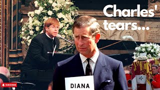 Did Charles break down at Diana's funeral?