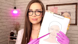 ASMR | RAHATLATICI DERMATOLOG 👩🏻‍⚕️  | Yüz Refleksolojisi 🧬 | Yüz Akapunkturu 💉Türkçe ASMR