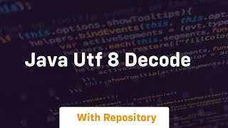 java utf 8 decode