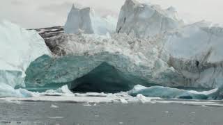 Greenland Icebergs in Fjord