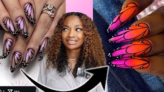 How to do viral butterfly nail art!