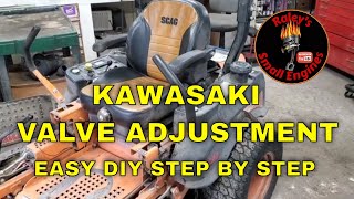 KAWASAKI VALVE ADJUSTMENT ON SCAG ZERO TURN MOWER FT730V EFI